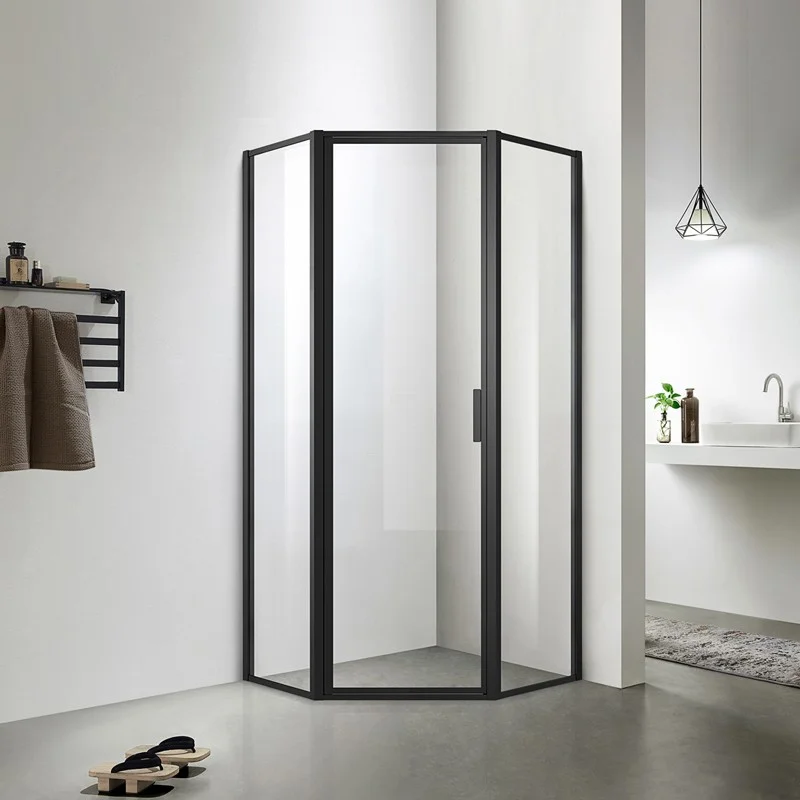 Приобрести ограждение душевое azario richmond 90х90, пентагональное, черное az-nag3231