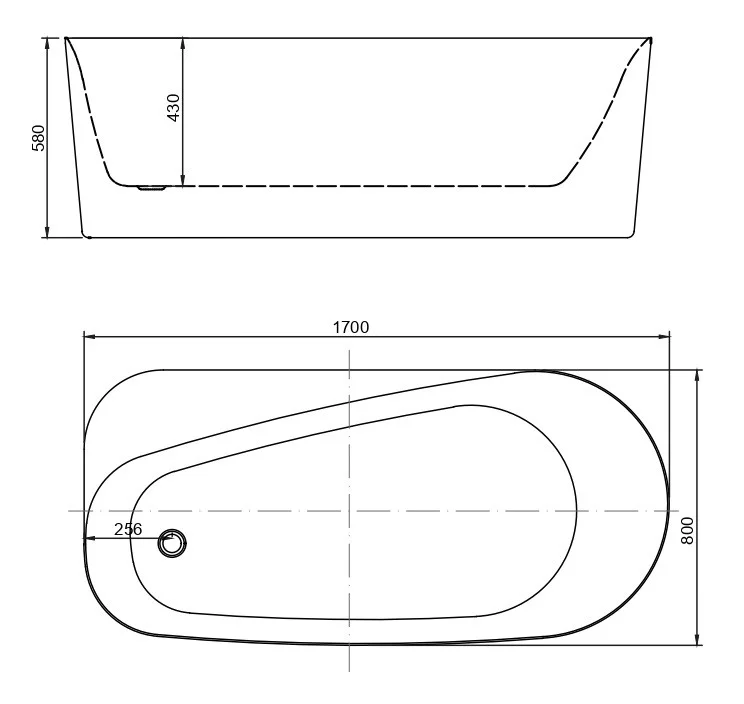 Приобрести отдельностоящая акриловая ванна allen brau priority 170x80 2.31001.21 (матовая)