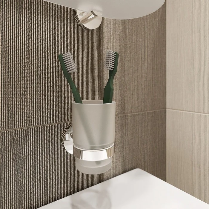 Приобрести iddis стакан для зубных щеток sena, белый\хром senssg1i45