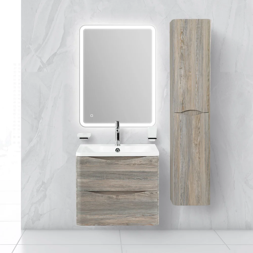 Приобрести belbagno тумба с раковиной acqua 60 см, подвесная pino scania, белая раковина