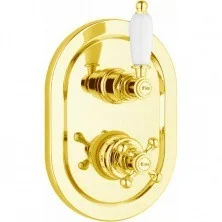 CEZARES Смеситель скрытого монтажа ELITE с термостатом, золото ELITE-VDIM2-T-03/24-Bi