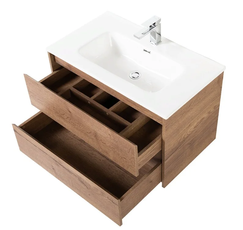 Приобрести тумба подвесная с раковиной belbagno kraft-800-2c-so-rt 80 см, rovere tabacco