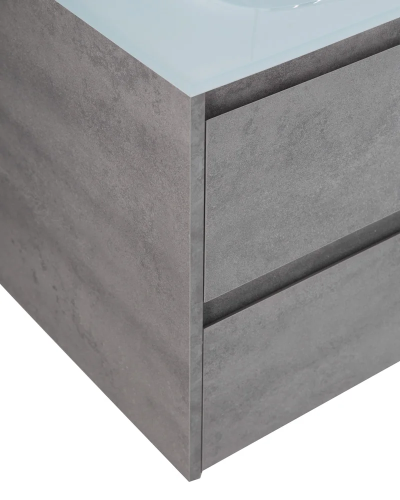 Приобрести belbagno тумба с раковиной kraft 100 см, подвесная cemento grigio, белая раковина