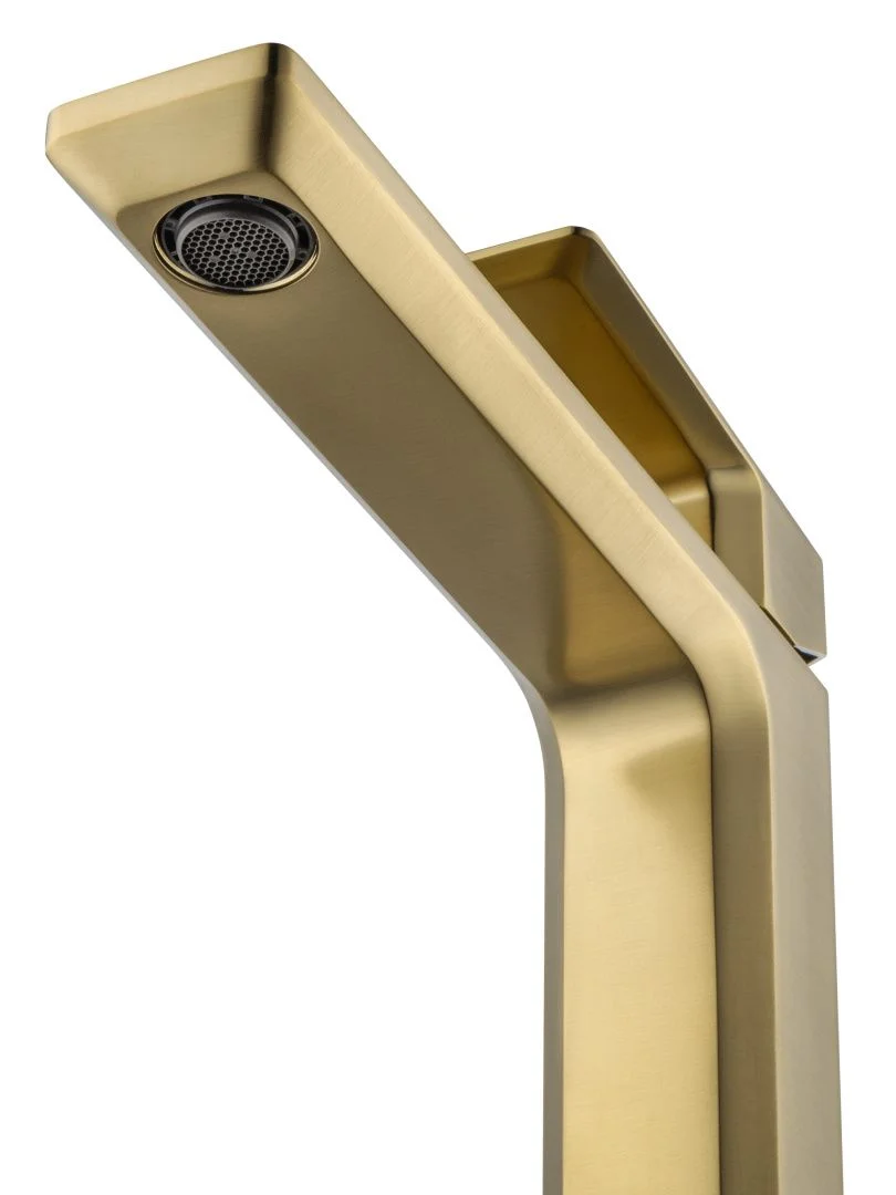 Приобрести смеситель для раковины высокий wonzon & woghand diamond, брашированное золото (ww-88239011-bg)