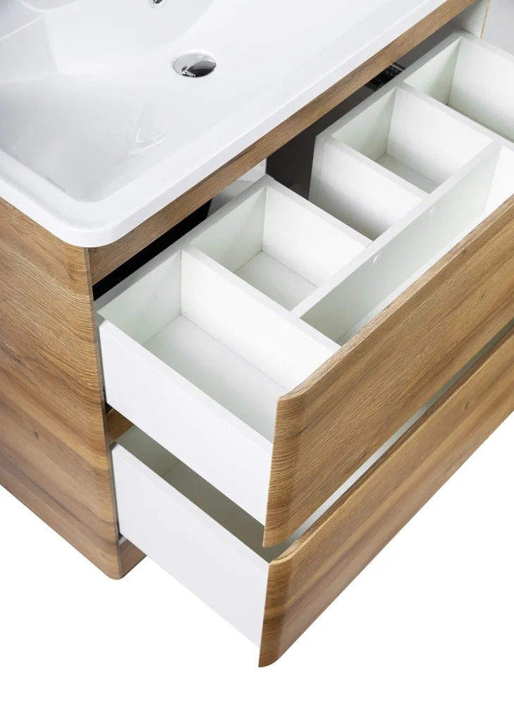 Приобрести belbagno тумба с раковиной albano 100 см, напольная rovere rustico, белая раковина