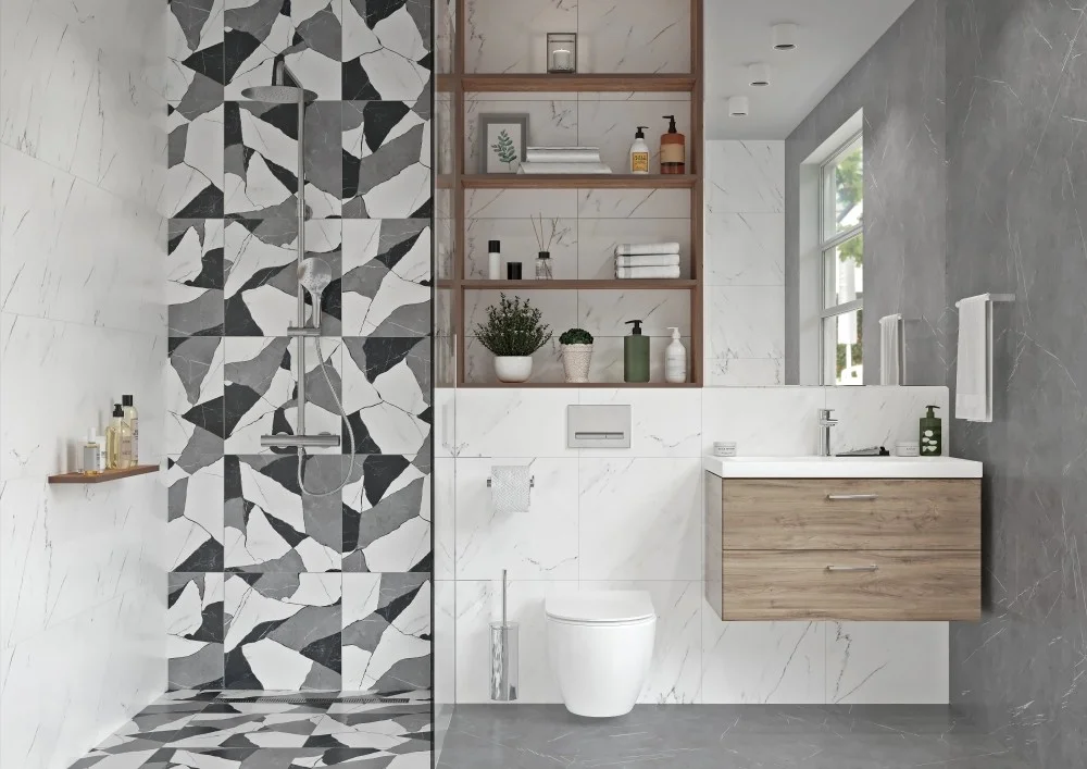 Приобрести тумба подвесная с раковиной cersanit lara 70 см, 2 ящика орех