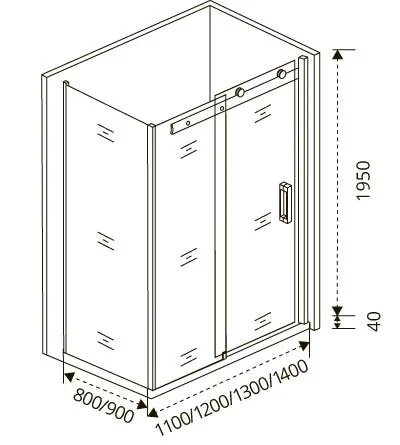 Приобрести bas стенка боковая puerta 100 см. хром/прозрачная sp-100-c-ch