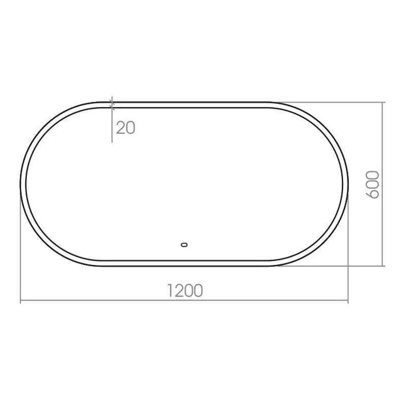 Приобрести azario зеркало вивиан new1200*600- 2 двойн подогрев+сенс выкл, гор/верт крепл