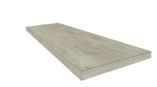 Ступень Coliseumgres Brenta White 33х90см, светло серая, угловая, правая