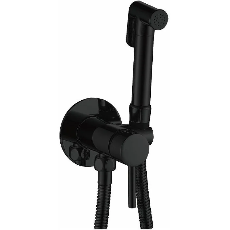 Приобрести haiba смеситель с гигиеническим душем 190мм, черный hb-5511-7