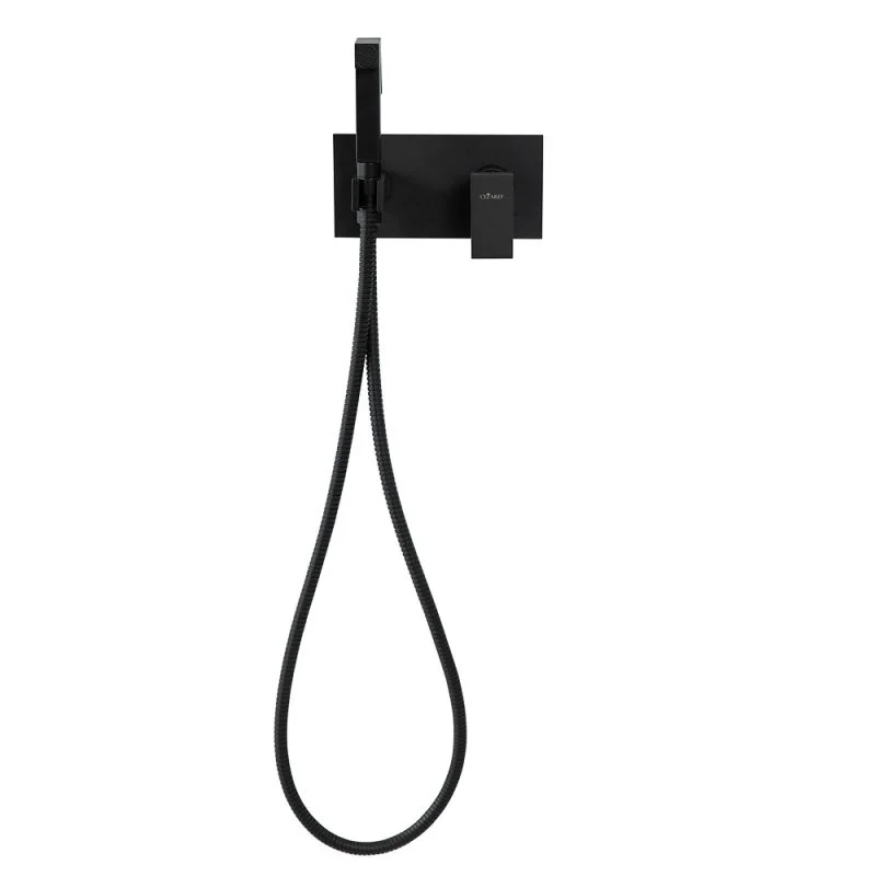 Приобрести cezares смеситель с гигиеническим душем unika, черный матовый unika-dif-nop