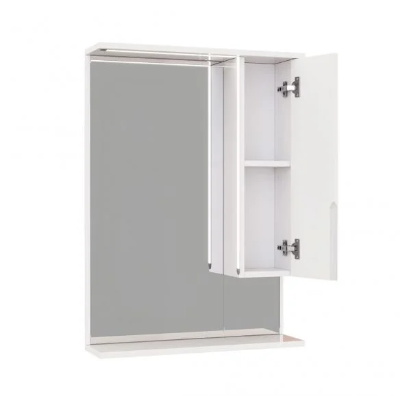 Приобрести mirsant зеркало шкаф soho 60 см, led подсветка, белый, правый ут000083890