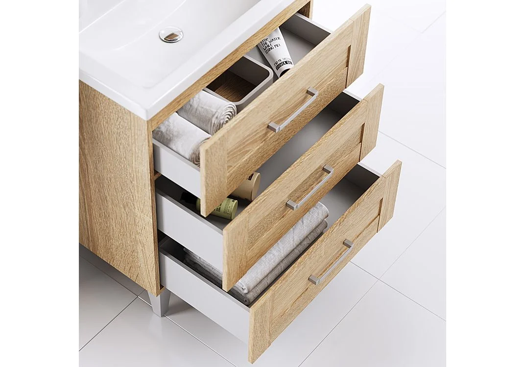 Приобрести тумба напольная с раковиной aqwella фостер 70 см fos01073ds, дуб сонома