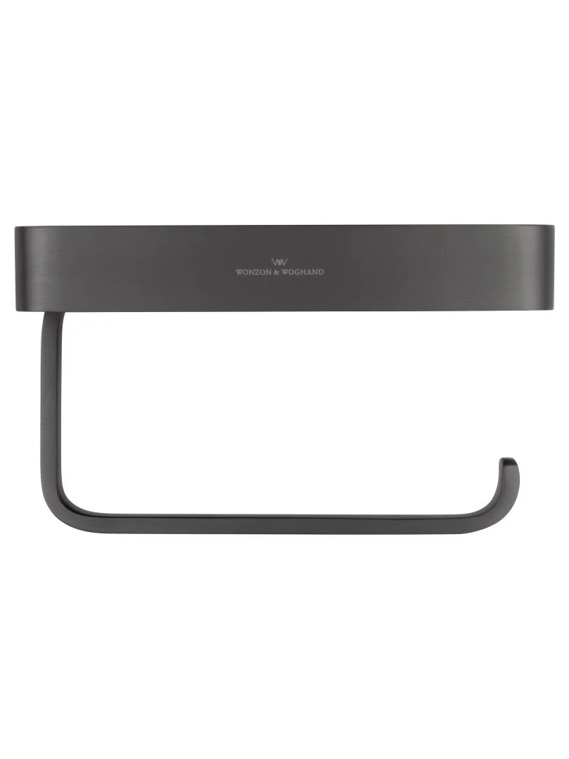 Приобрести держатель для туалетной бумаги с полкой wonzon & woghand graffity, темный графит (ww-9366-bgm)