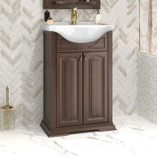 Opadiris Тумба напольная с раковиной Риспекто 55 см, орех антик