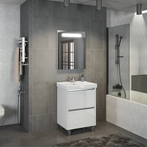 Приобрести сomforty тумба с раковиной "дублин-60" белая глянцевая