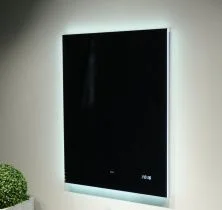 Jorno Зеркало Kvadro 60 см, с подсветкой, часы