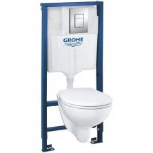 Инсталляция Grohe Solido с подвесным унитазом Bau Ceramic c сиденьем микролифт 39586000