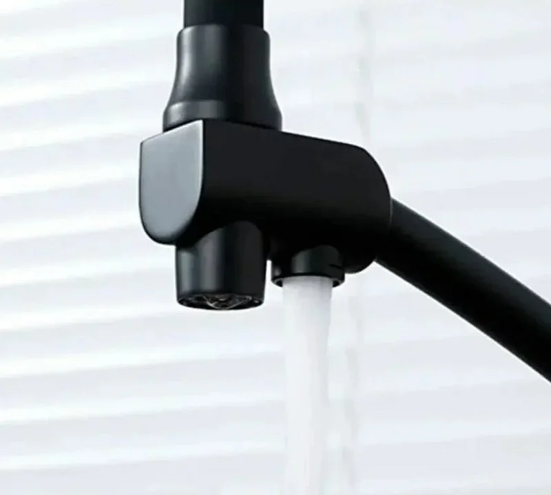 Приобрести haiba смеситель для кухни 444 мм, гибкий излив, черный hb-76855-7