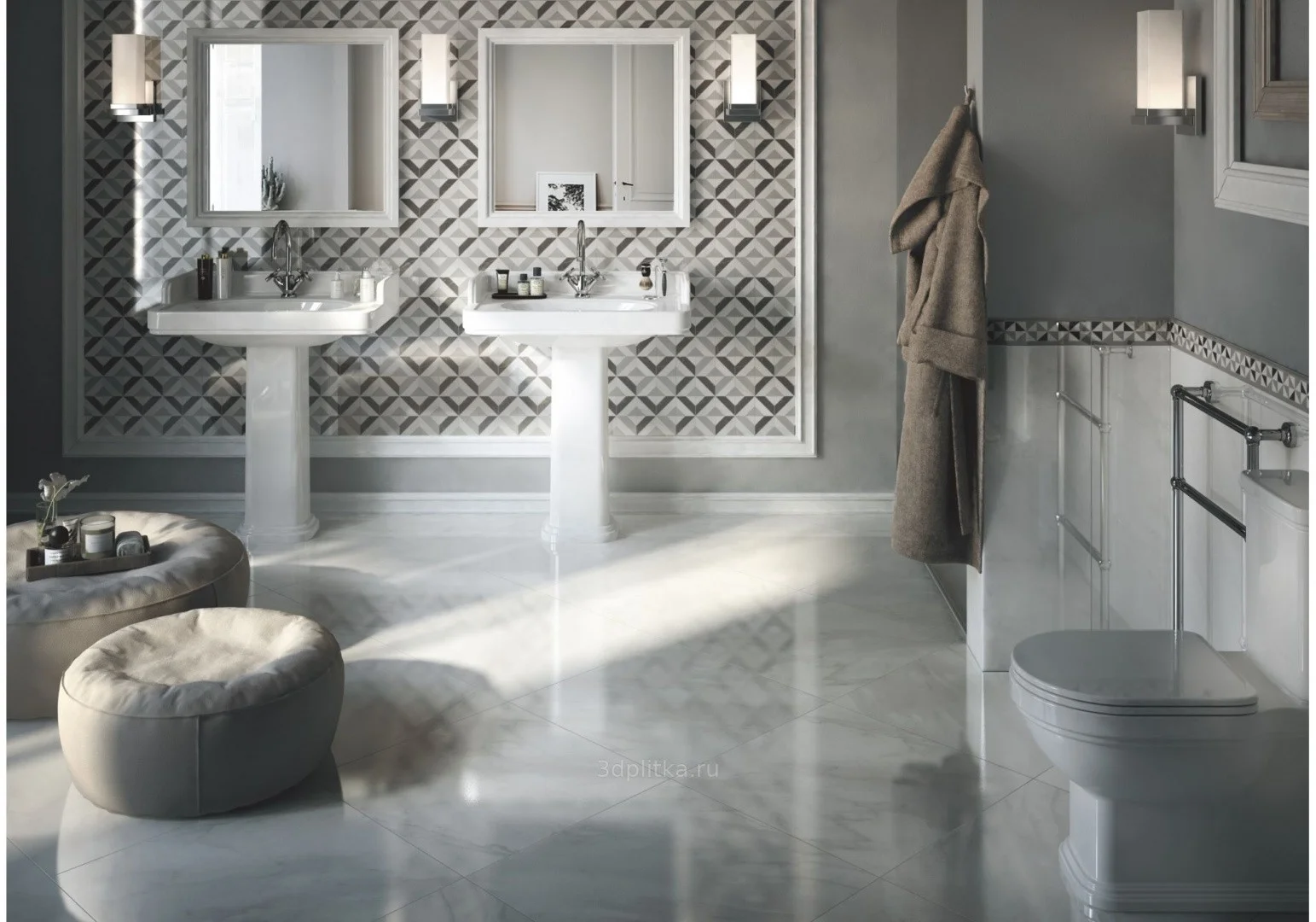 Приобрести раковина с пьедесталом kerama marazzi pompei 60 см