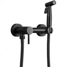 HAIBA Смеситель с гигиеническим душем 190мм, черный HB-5510-7