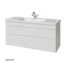 Caprigo Тумба с раковиной подвесная Lento 120 см, белая 36216-SF027