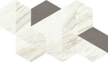 Мозаика Coliseumgres Trevi Mosaico White Trapezium 31,4x18см, белая