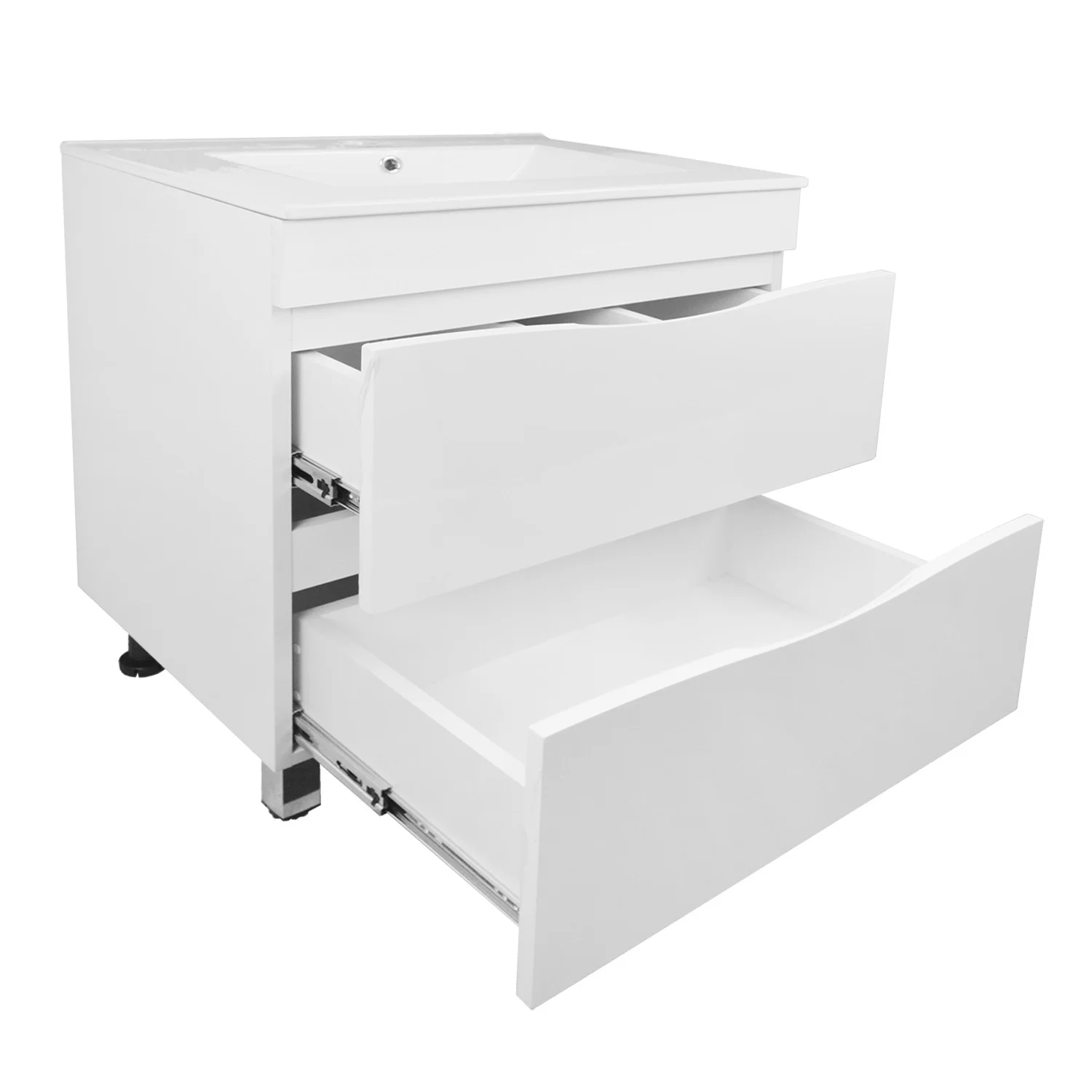 Приобрести loranto тумба напольная с раковиной santorini 70 71х81 см, белый глянец (cs00086973)