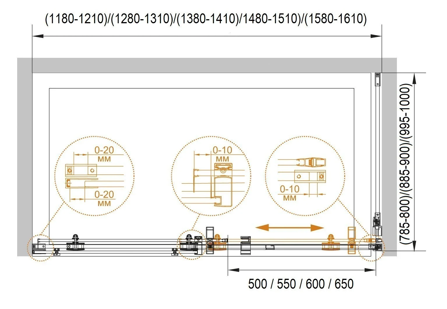 Приобрести cezares душевое ограждение stylus-m-ah-1 160х90см stylus-o-m-ah-1-160/90-c-cr