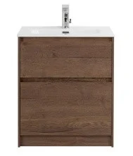 BelBagno Тумба с раковиной KRAFT 39 50 см, подвесная Rovere Tabacco, белая раковина