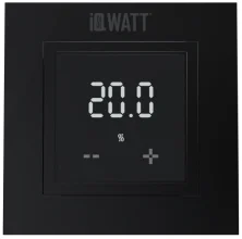 IQWATT Электронный терморегулятор IQ THERMOSTAT D Black , Ж\К экран
