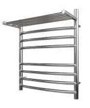 Полотенцесушитель электрический Point 500х600 Альфа с полкой П7, хром PN05156SPE