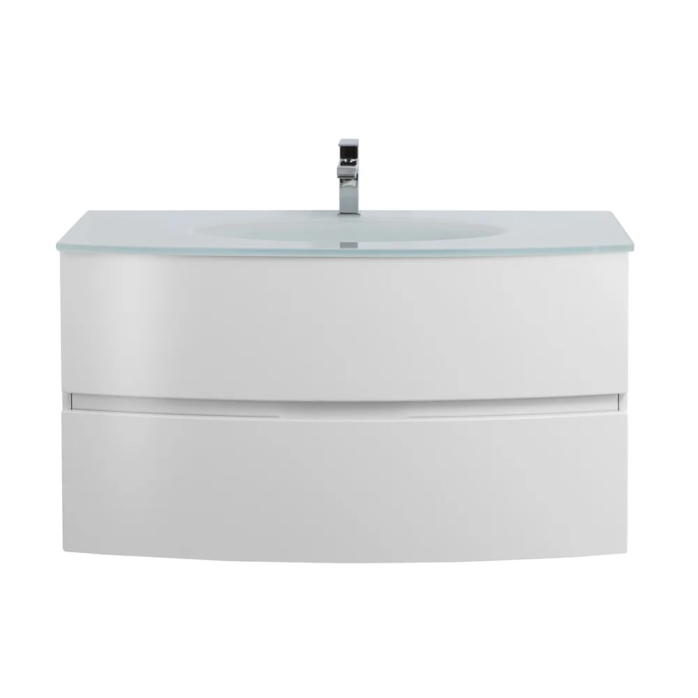 Приобрести cezares тумба подвесная с раковиной elettra 100 см bianco opaco, стекло, белая 55525