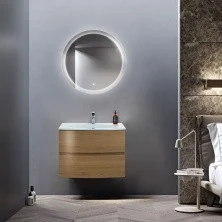 Cezares Тумба подвесная с раковиной ELETTRA 75 см Rovere tabacco, стекло, дерево 55523