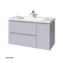 Caprigo Тумба с раковиной подвесная Forte 100 см, правосторонняя,серая 36115R-SF028