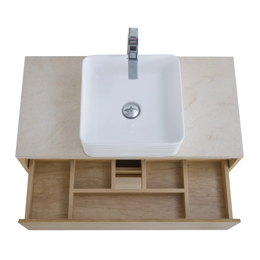 Приобрести belbagno тумба со столешницей kraft 80 см, подвесная rovere nebrasca nature