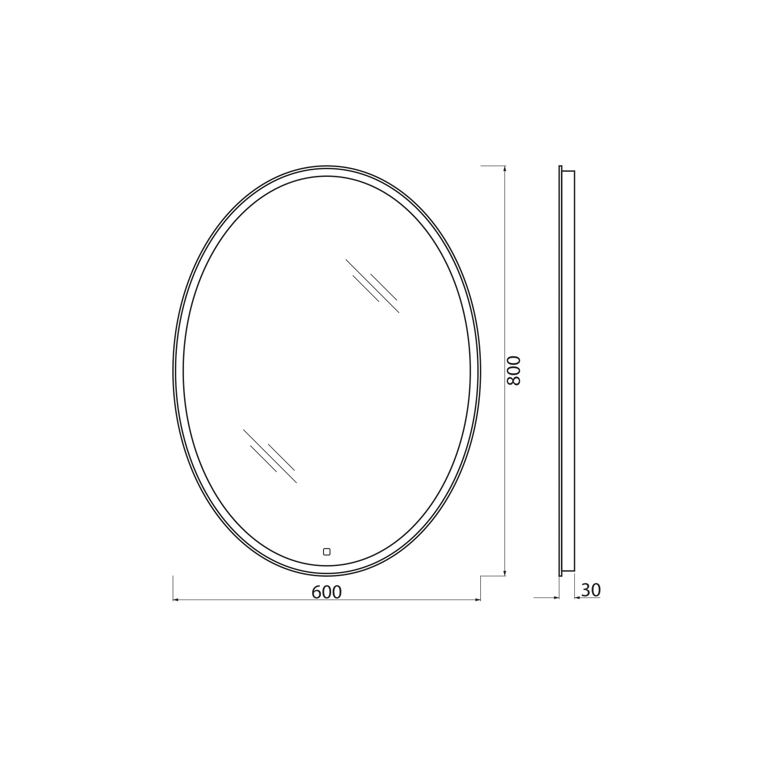 Приобрести belbagno зеркало 60х80 см spc-vst-600-800-led-tch