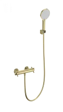Смеситель для душа с термостатом WONZON & WOGHAND Strato, Брашированное золото (WW-B2048-A-BG)