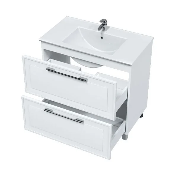 Приобрести mirsant тумба напольная адель 80 см с раковиной next-80, белая ут000062632