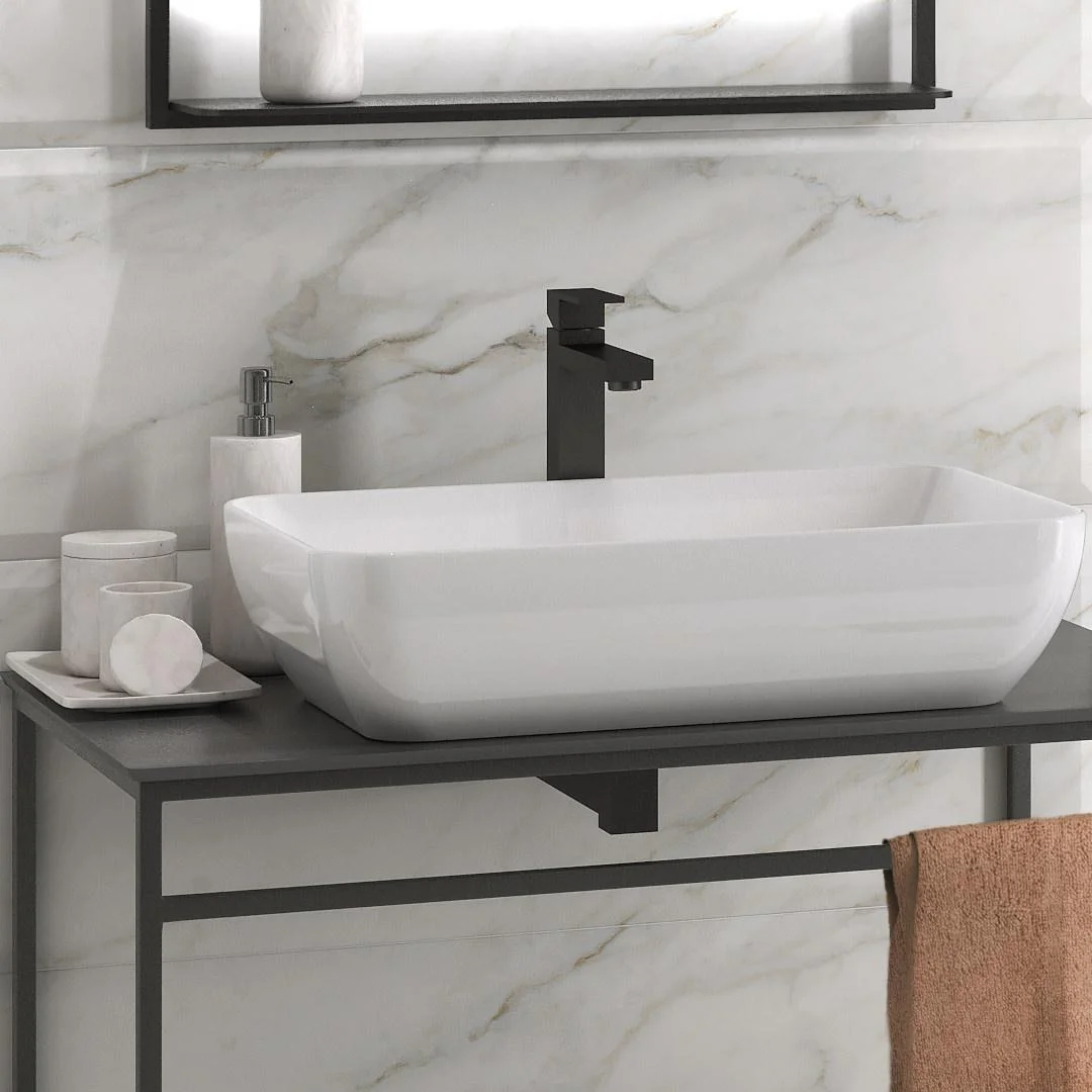 Приобрести kerama marazzi смеситель для раковины futura, высокий, черный матовый 66415km.01.093