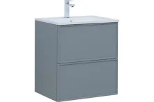 Aquanet Тумба с раковиной Арт 60 см, мисти грин