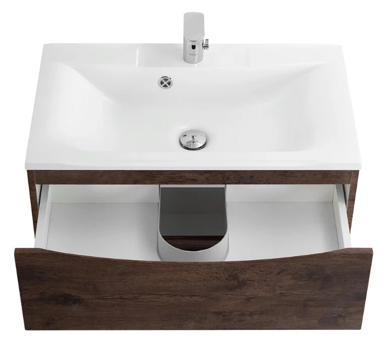 Приобрести тумба подвесная с раковиной belbagno marino-750-2c-so-rw-p 75 см, rovere moro