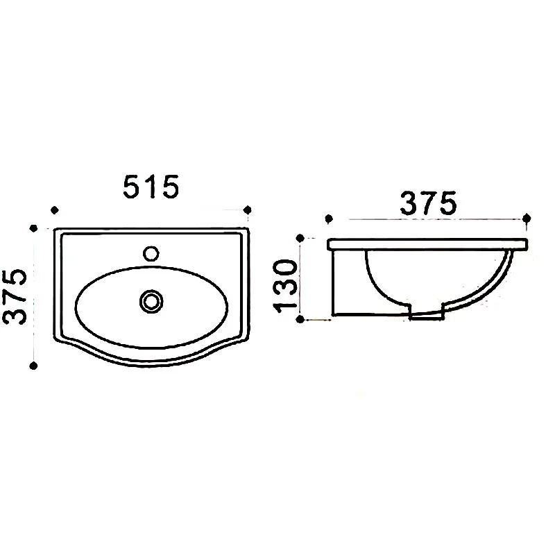 Приобрести azario раковина подвесная 51,5х37,5 см, белая az-405
