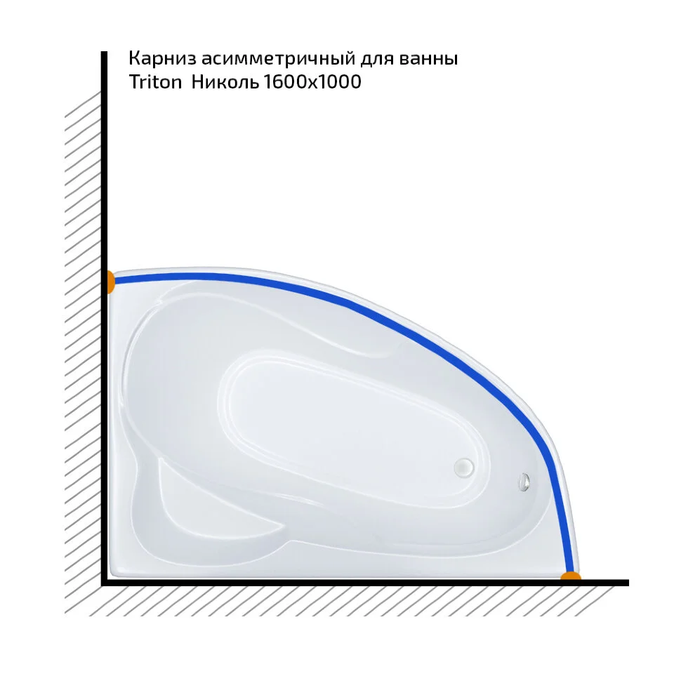 Приобрести тритон карниз для ванны николь 160 см н0000098452