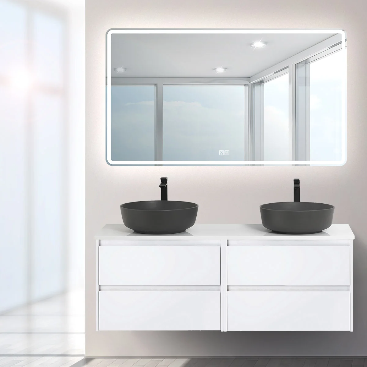 Приобрести belbagno зеркало 140х80 см spc-mar-1400-800-led-tch-warm