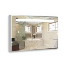 Loranto Зеркало Фаворит 80х60 см (ЛДСП-короб, мех.выключатель,LED-подсветка, фацет) LED-00002381