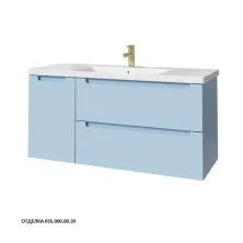 Caprigo Тумба с раковиной TERMIN-Smalty 120 см, левая, голубая, эмаль