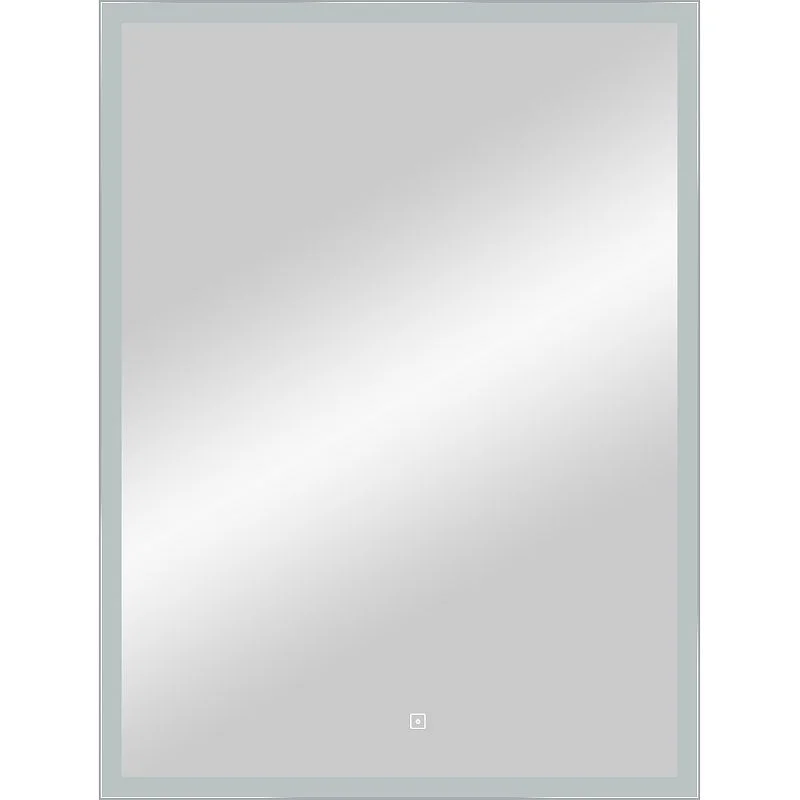 Приобрести continent зеркало с подсветкой frame 50х70 см, сенсорный включатель, серое