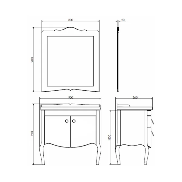 Приобрести сomforty тумба с раковиной "лувр-90" белый глянец