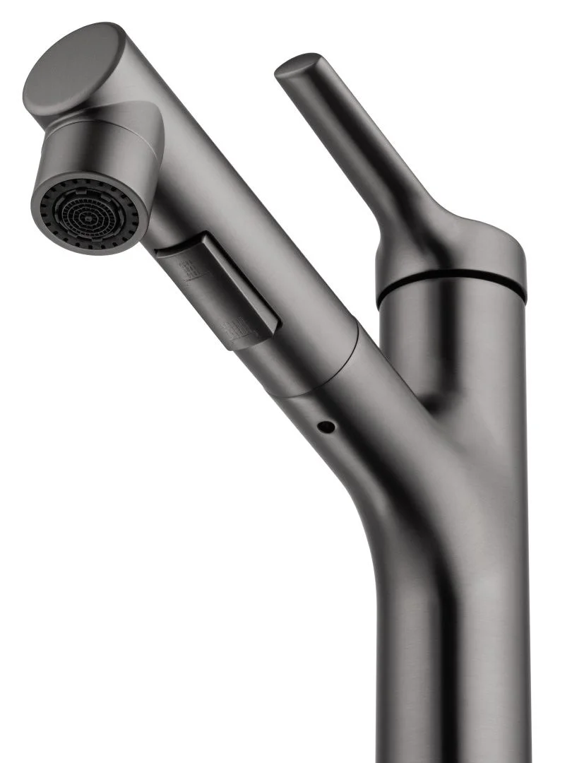 Приобрести смеситель для раковины с выдвижным изливом wonzon & woghand, темный графит (ww-a40862-bgg)